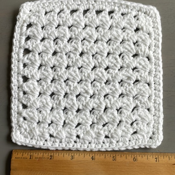 4 Hand Crocheted Washcloth Dishcloths - 100% Cotton - Picture 7 of 8